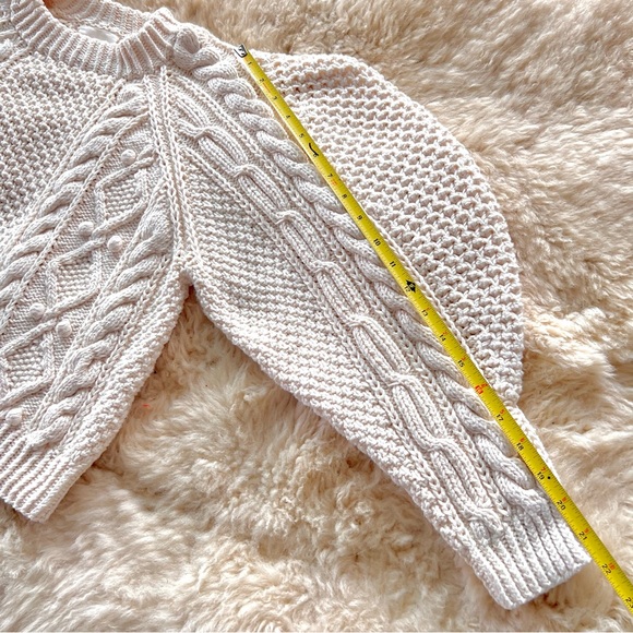 💋SOLD💋 🕊️🤍DÔEN ‘Anchor’ Hand Knit Organic Cotton Pullover Sweater Ivory S✨💋 - Picture 13 of 16